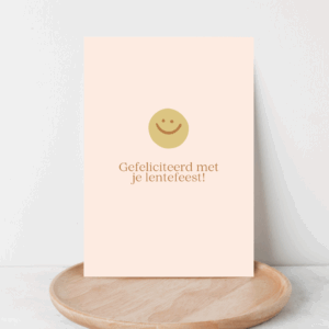Wenskaart Lentefeest Smiley