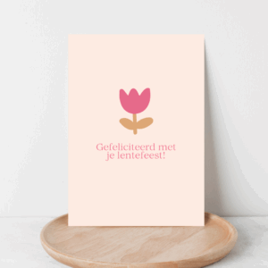 Wenskaart Lentefeest Tulp