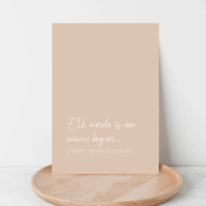 Wenskaart Elk einde is een nieuw begin